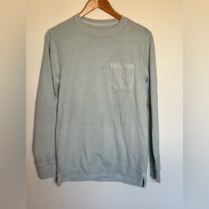 Goodfellow & Co Men’s Long Sleeve Pocket Tee Light Blue Cotton Shirt